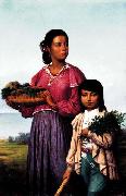 Francois Bernard Portrait of Two Chitimacha Indians oil